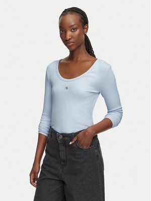Calvin Klein Jeans - Bluzka damska wiosenna casual ze sklepu: MODIVO w kategorii: Bluzki damskie - zdjęcie WP-EBWP-BKLVO-LN0_0000305954985