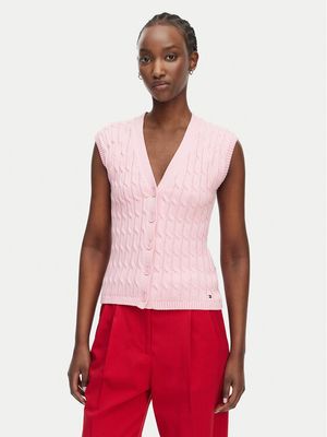 Kamizelka damska casual Tommy Hilfiger ze sklepu: MODIVO w kategorii: Kamizelki damskie - zdjęcie WP-EBWP-BKLVO-LN0_0000305977694