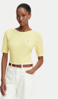 Sweter damski casualowy Tommy Hilfiger ze sklepu: MODIVO w kategorii: Swetry damskie - zdjęcie WP-EBWP-BKLVO-LN0_0000305977724