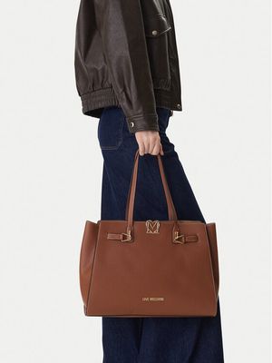 Shopper bag elegancka Love Moschino ze sklepu: MODIVO w kategorii: Torby Shopper bag - zdjęcie WP-EBWP-BKLVO-LN0_0000305996572