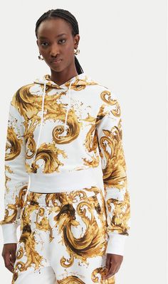 Bluza damska jesienna Versace Jeans Couture ze sklepu: MODIVO w kategorii: Bluzy damskie - zdjęcie WP-EBWP-BKLVO-LN0_0000306022737