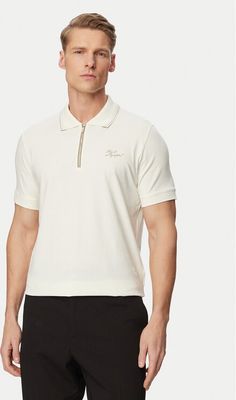 T-shirt męski casualowy Karl Lagerfeld ze sklepu: MODIVO w kategorii: T-shirty męskie - zdjęcie WP-EBWP-BKLVO-LN0_0000306024243