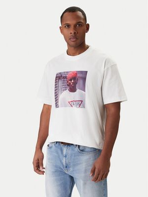T-shirt męski młodzieżowy Guess Jeans ze sklepu: MODIVO w kategorii: T-shirty męskie - zdjęcie WP-EBWP-BKLVO-LN0_0000306055490
