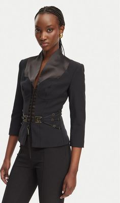 Marynarka elegancki jesienny Elisabetta Franchi ze sklepu: MODIVO w kategorii: Marynarki damskie - zdjęcie WP-EBWP-BKLVO-LN0_0000306075450