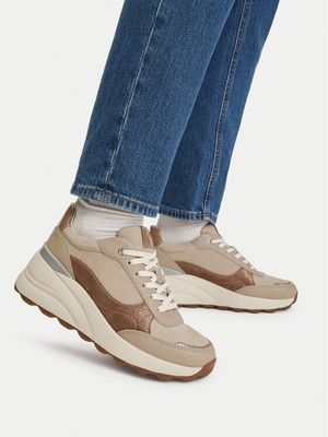 Buty sportowe damskie sznurowane Geox ze sklepu: MODIVO w kategorii: Buty sportowe damskie