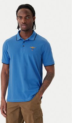 T-shirt męski casualowy Aeronautica Militare ze sklepu: MODIVO w kategorii: T-shirty męskie - zdjęcie WP-EBWP-BKLVO-LN0_0000306124738