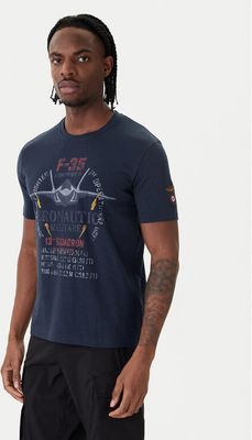 T-shirt męski letni Aeronautica Militare ze sklepu: MODIVO w kategorii: T-shirty męskie - zdjęcie WP-EBWP-BKLVO-LN0_0000306124950