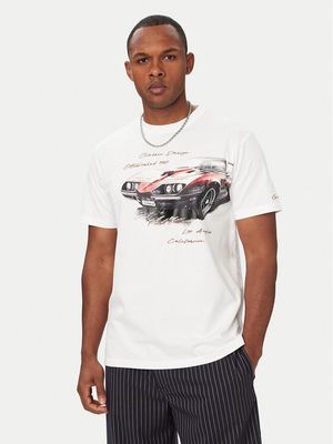 T-shirt męski na wiosnę Guess ze sklepu: MODIVO w kategorii: T-shirty męskie - zdjęcie WP-EBWP-BKLVO-LN0_0000306142923