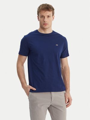 T-shirt męski casualowy na wiosnę Gant ze sklepu: MODIVO w kategorii: T-shirty męskie - zdjęcie WP-EBWP-BKLVO-LN0_0000306143890