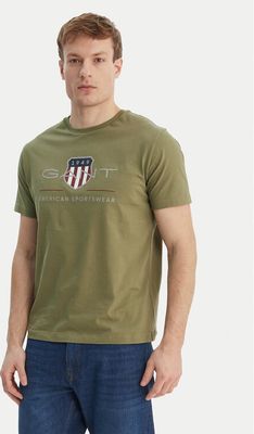 T-shirt męski Gant ze sklepu: MODIVO w kategorii: T-shirty męskie - zdjęcie WP-EBWP-BKLVO-LN0_0000306143982