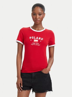 Bluzka damska na wiosnę Guess Jeans ze sklepu: MODIVO w kategorii: Bluzki damskie - zdjęcie WP-EBWP-BKLVO-LN0_0000306150010