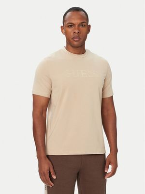 T-shirt męski casual Guess ze sklepu: MODIVO w kategorii: T-shirty męskie - zdjęcie WP-EBWP-BKLVO-LN0_0000306151444