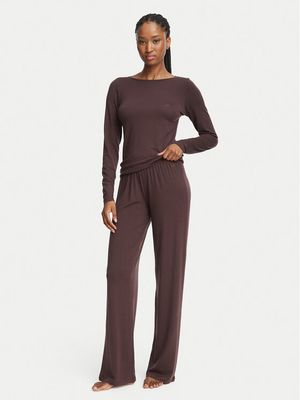 Piżama gładka casualowa Emporio Armani Underwear ze sklepu: MODIVO w kategorii: Piżamy damskie
