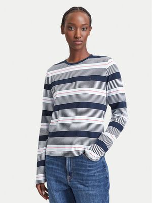 Bluzka damska na wiosnę casual Tommy Jeans ze sklepu: MODIVO w kategorii: Bluzki damskie - zdjęcie WP-EBWP-BKLVO-LN0_0000306168053