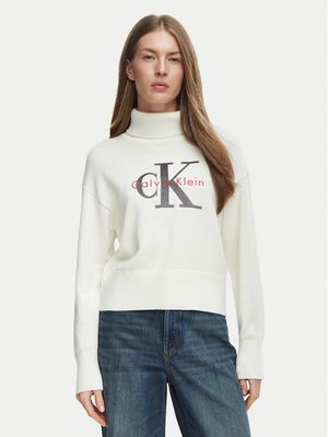 Calvin Klein Jeans - Sweter damski zimowy ze sklepu: MODIVO w kategorii: Swetry damskie - zdjęcie WP-EBWP-BKLVO-LN0_0000306169852