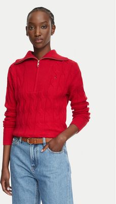Sweter damski z okrągłym dekoltem Tommy Hilfiger ze sklepu: MODIVO w kategorii: Swetry damskie