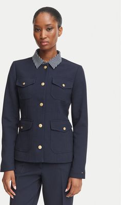 Tommy Hilfiger - Marynarka jesienny ze sklepu: MODIVO w kategorii: Marynarki damskie - zdjęcie WP-EBWP-BKLVO-LN0_0000306175662