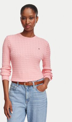 Sweter damski casual Tommy Hilfiger ze sklepu: MODIVO w kategorii: Swetry damskie - zdjęcie WP-EBWP-BKLVO-LN0_0000306176010