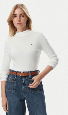 Bluzka damska casual na wiosnę Tommy Hilfiger ze sklepu: MODIVO w kategorii: Bluzki damskie - zdjęcie WP-EBWP-BKLVO-LN0_0000306176669