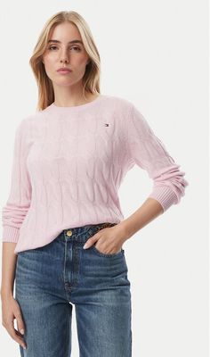Sweter damski Tommy Hilfiger ze sklepu: MODIVO w kategorii: Swetry damskie - zdjęcie WP-EBWP-BKLVO-LN0_0000306177703