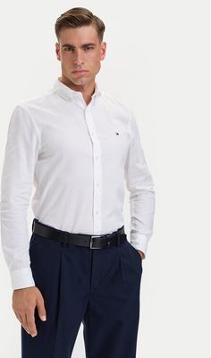 Koszula męska elegancka Tommy Hilfiger ze sklepu: MODIVO w kategorii: Koszule męskie - zdjęcie WP-EBWP-BKLVO-LN0_0000306178588