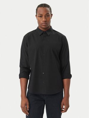czarny Koszula męska z klasycznym kołnierzykiem casual Calvin Klein ze sklepu: MODIVO w kategorii: Koszule męskie