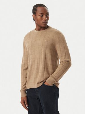 brązowy Sweter męski na zimę Calvin Klein ze sklepu: MODIVO w kategorii: Swetry męskie