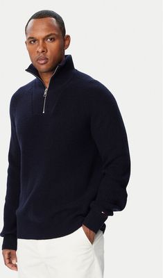 Sweter męski casualowy Tommy Hilfiger ze sklepu: MODIVO w kategorii: Swetry męskie - zdjęcie WP-EBWP-BKLVO-LN0_0000306181120