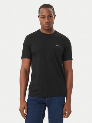 czarny T-shirt męski z krótkim rękawem Calvin Klein ze sklepu: MODIVO w kategorii: T-shirty męskie
