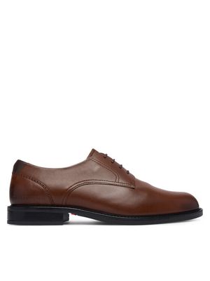 Buty eleganckie męskie jesienne Tommy Hilfiger ze sklepu: MODIVO w kategorii: Buty eleganckie męskie - zdjęcie WP-EBWP-BKLVO-LN0_0000306195424