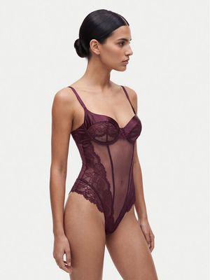Body damskie z koronką Guess ze sklepu: MODIVO w kategorii: Body damskie - zdjęcie WP-EBWP-BKLVO-LN0_0000306248427