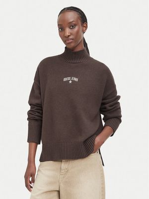 Sweter damski na zimę casualowy Guess Jeans ze sklepu: MODIVO w kategorii: Swetry damskie