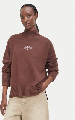 Sweter damski na zimę casualowy Guess Jeans ze sklepu: MODIVO w kategorii: Swetry damskie - zdjęcie WP-EBWP-BKLVO-LN0_0000306254503