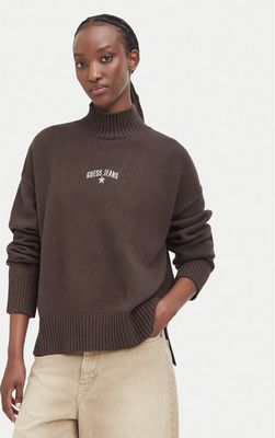 Sweter damski na zimę casualowy Guess Jeans ze sklepu: MODIVO w kategorii: Swetry damskie - zdjęcie WP-EBWP-BKLVO-LN0_0000306254503