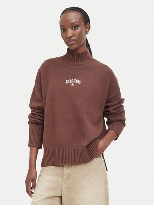 Sweter damski na zimę casualowy Guess Jeans ze sklepu: MODIVO w kategorii: Swetry damskie - zdjęcie WP-EBWP-BKLVO-LN0_0000306254503