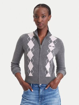 Sweter damski Guess Jeans ze sklepu: MODIVO w kategorii: Swetry damskie - zdjęcie WP-EBWP-BKLVO-LN0_0000306254671