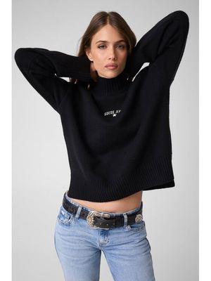 Sweter damski Guess Jeans ze sklepu: MODIVO w kategorii: Swetry damskie - zdjęcie WP-EBWP-BKLVO-LN0_0000306254701