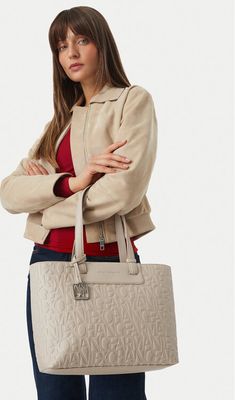 Shopper bag wakacyjna Armani Exchange ze sklepu: MODIVO w kategorii: Torby Shopper bag - zdjęcie WP-EBWP-BKLVO-LN0_0000306260030