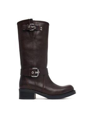 Kozaki damskie na zimę Weekend Max Mara ze sklepu: MODIVO w kategorii: Kozaki damskie - zdjęcie WP-EBWP-BKLVO-LN0_0000306273634