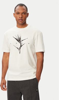 T-shirt męski na wiosnę HUGO ze sklepu: MODIVO w kategorii: T-shirty męskie - zdjęcie WP-EBWP-BKLVO-LN0_0000306293229