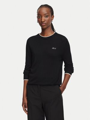 Sweter damski casual na zimę Karl Lagerfeld ze sklepu: MODIVO w kategorii: Swetry damskie - zdjęcie WP-EBWP-BKLVO-LN0_0000306308862