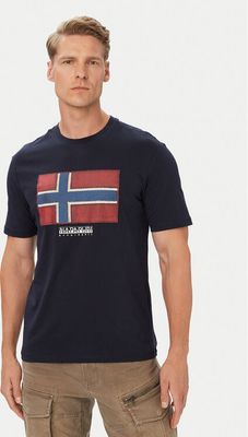 Napapijri - T-shirt męski młodzieżowy ze sklepu: MODIVO w kategorii: T-shirty męskie - zdjęcie WP-EBWP-BKLVO-LN0_0000306324947