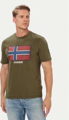 Napapijri - T-shirt męski ze sklepu: MODIVO w kategorii: T-shirty męskie - zdjęcie WP-EBWP-BKLVO-LN0_0000306325036