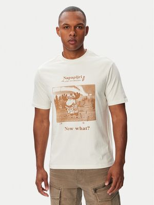 Napapijri - T-shirt męski młodzieżowy ze sklepu: MODIVO w kategorii: T-shirty męskie - zdjęcie WP-EBWP-BKLVO-LN0_0000306325494