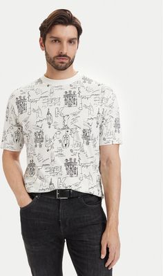 T-shirt męski w stylu młodzieżowym Karl Lagerfeld ze sklepu: MODIVO w kategorii: T-shirty męskie - zdjęcie WP-EBWP-BKLVO-LN0_0000306334083