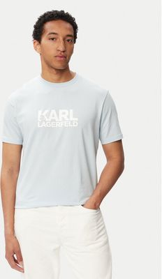 T-shirt męski na wiosnę Karl Lagerfeld ze sklepu: MODIVO w kategorii: T-shirty męskie - zdjęcie WP-EBWP-BKLVO-LN0_0000306334168