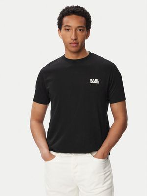 T-shirt męski casual Karl Lagerfeld ze sklepu: MODIVO w kategorii: T-shirty męskie - zdjęcie WP-EBWP-BKLVO-LN0_0000306334281