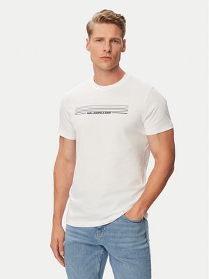 T-shirt męski w stylu młodzieżowym Karl Lagerfeld Jeans ze sklepu: MODIVO w kategorii: T-shirty męskie - zdjęcie WP-EBWP-BKLVO-LN0_0000306338456