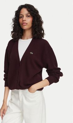Lacoste - Sweter damski casualowy ze sklepu: MODIVO w kategorii: Swetry damskie - zdjęcie WP-EBWP-BKLVO-LN0_0000306358157