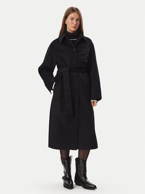 Płaszcz damski casual Karl Lagerfeld ze sklepu: MODIVO w kategorii: Płaszcze damskie - zdjęcie WP-EBWP-BKLVO-LN0_0000306415546